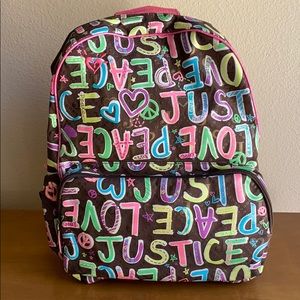 Justice Peace Love Backpack